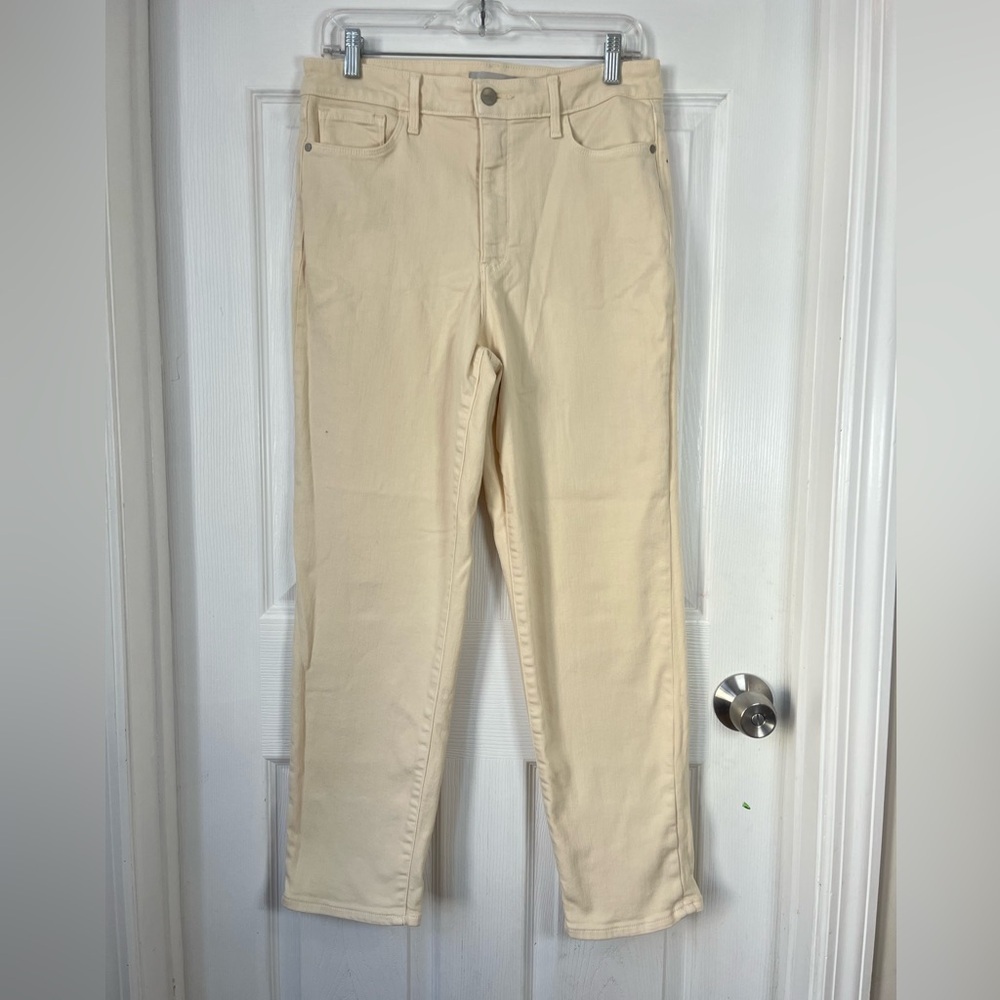 Athleta Flex High Rise straight Leg Ankle Jean in bone size 10 - Picture 2 of 9